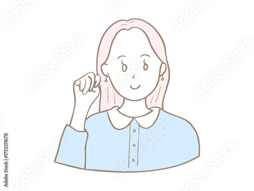 女性　イラスト　素材　挿絵
