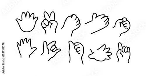 child hand gesture illustration