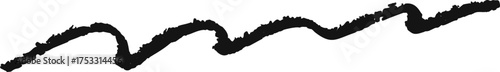 Brush line handwritten wavy stroke