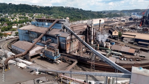 Pittsburgh, PA downtown city skyline office towers, skyscrapers, big city in Pennsylvania part of Rust Belt known for Steel production