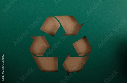 A simple recycle symbol mad...