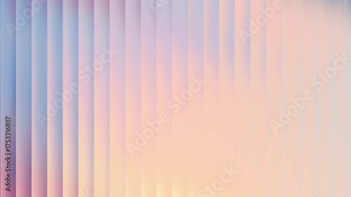 Animation of abstract vertical stripes with a soft gradient blending blue, pink, and warm yellow tones, suggesting a gentle sunrise
