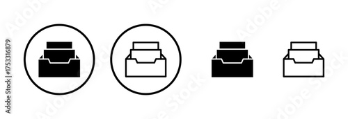 Archive folders icon logo design. Document vector icon. Archive storage icon.