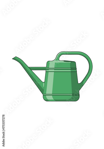 A green watering can is an essential garden tool for nurturing plants with precise hydration.