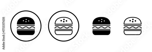 Burger icon logo design. burger sign and symbol. hamburger