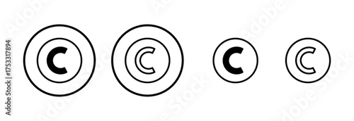 Copyright icon logo design. copyright sign and symbol