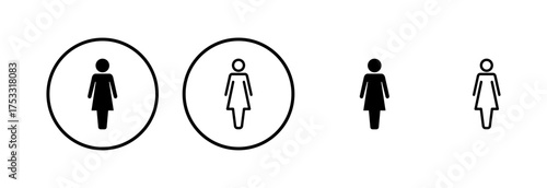 Female icon logo design. woman sign and symbol