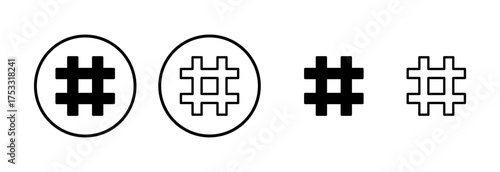 Hashtag icon logo design. hashtag sign and symbol
