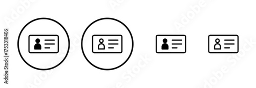 License icon logo design. ID card icon. driver license, staff identification card