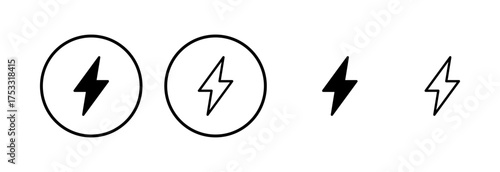 Lightning icon logo design. electric sign and symbol. power icon. energy sign