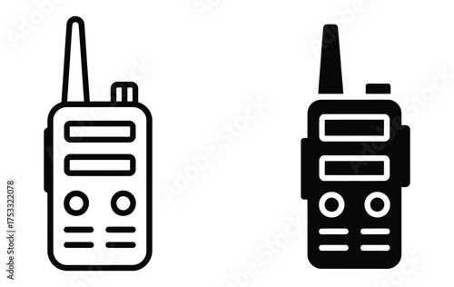 WebStay connected with this sleek walkie talkie duo, ideal for security, events, or outdoor adventures, ensuring clear communication in any situation with these simple icons