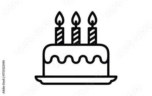 WebDelightful birthday celebration with charming cake and glowing candles, perfect for invitations and party decorations, spreading joy and festive cheer to everyone