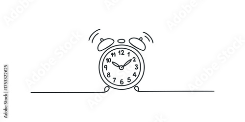 Alarm Clock Rings with Curved Lines