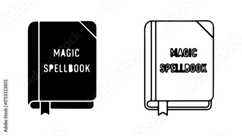 Canvas Print Magic spellbook icon with transparent background