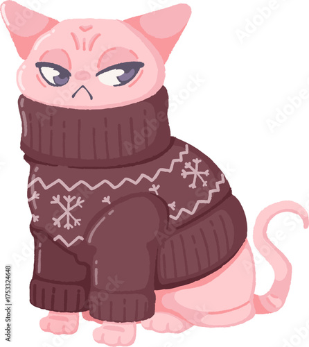 Cat in Christmas Sweater