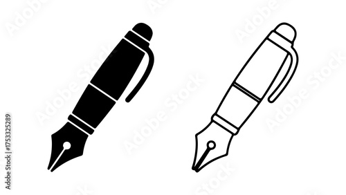 Fountain pens with transparent background