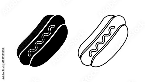Hot dog icon with transparent background