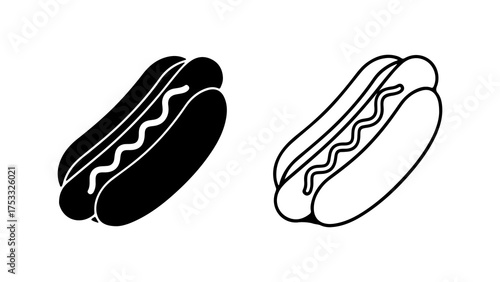 Hot dog icon with transparent background