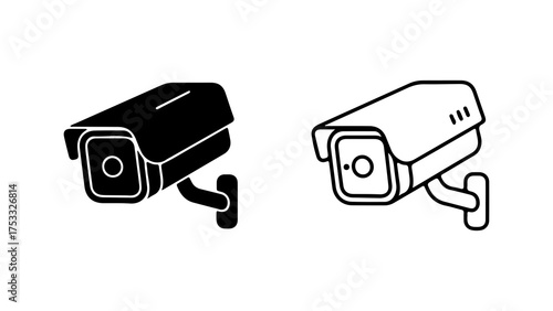 Slika na platnu Security camera icon with transparent background