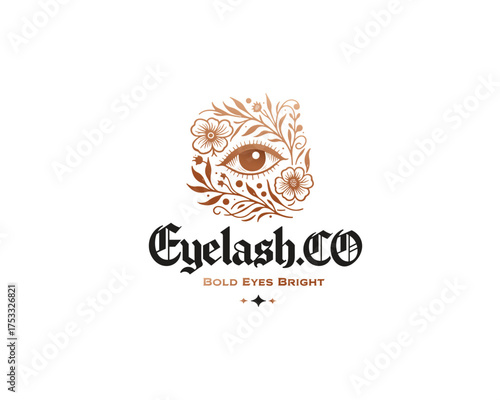 Aesthetic Beauty Eyelash Logo for salon