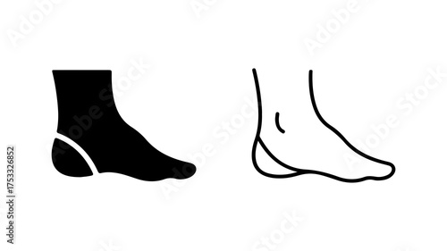 Footwear and bare feet with transparent background