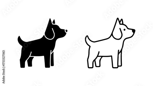 Dog icons with transparent background