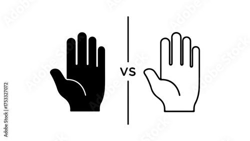 Hands facing each other with transparent background