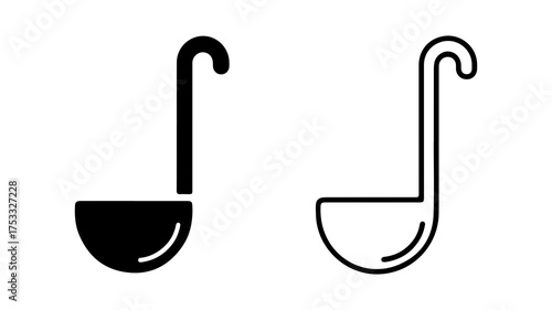 Ladles set with transparent background