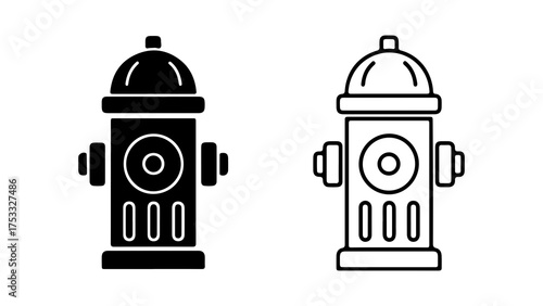Fire hydrant icon with transparent background