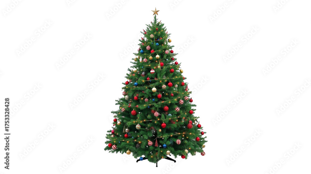 Fototapeta premium Christmas tree isolated on white