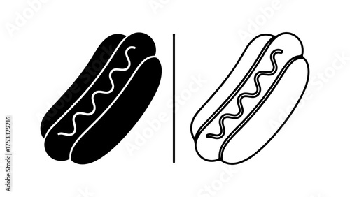 Hot dog icon with transparent background