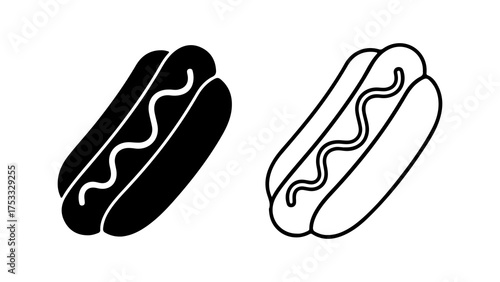 Hot dog icon with transparent background