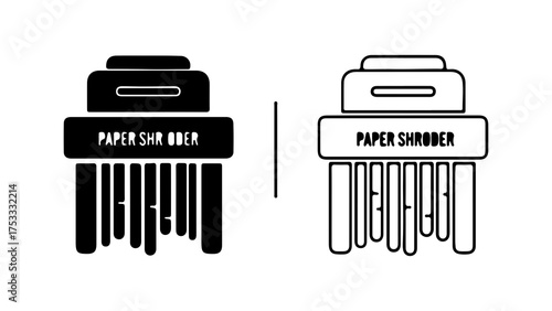 Paper shredder icon with transparent background