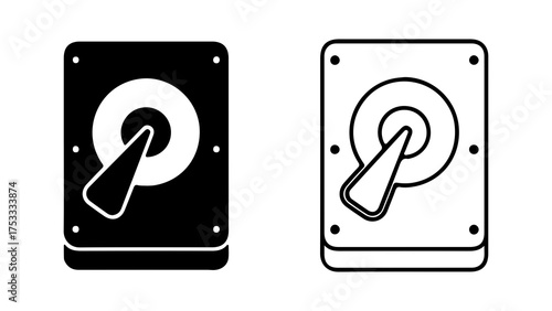 Hard drive icon with transparent background