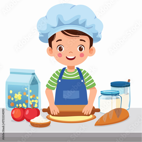 Kind beim backen