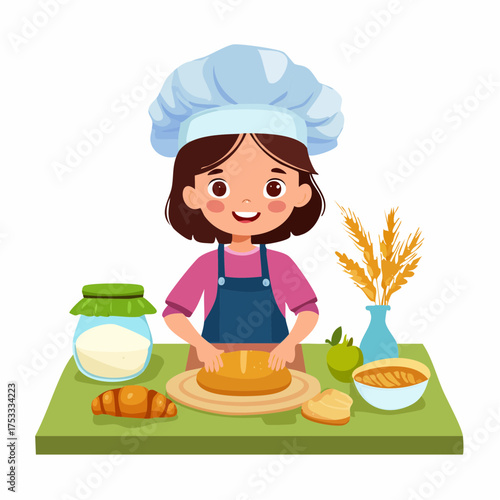 Kind beim backen