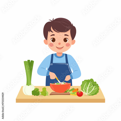 Kind beim Kochen