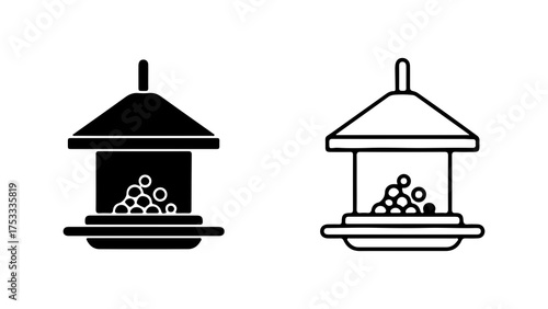 Bird feeder icon with transparent background