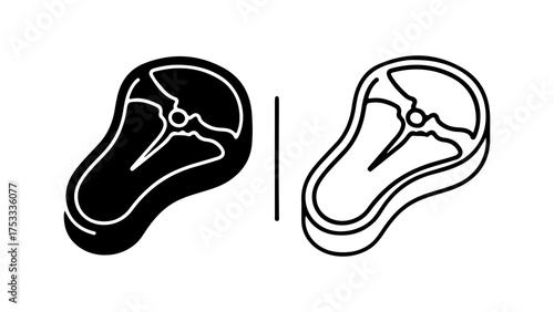 Flip flops outline and solid with transparent background