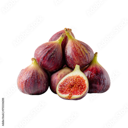 Fresh, juicy figs bursting with vibrant color, perfect for food blogs, recipes, and healthy lifestyle content, a stunning visual.