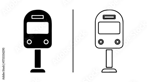 Public transport station access control with transparent background