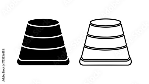 Stacking cones with transparent background