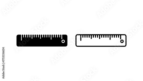 Rulers with measurements and transparent background