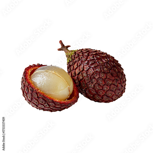 Exotic salak fruit revealing juicy flesh against black background, perfect for food blogs, culinary designs, and healthy lifestyle content