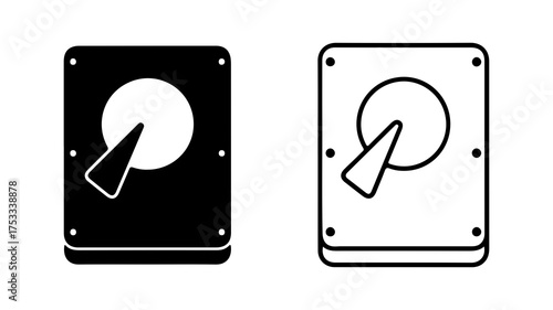 Hard drive icon with transparent background