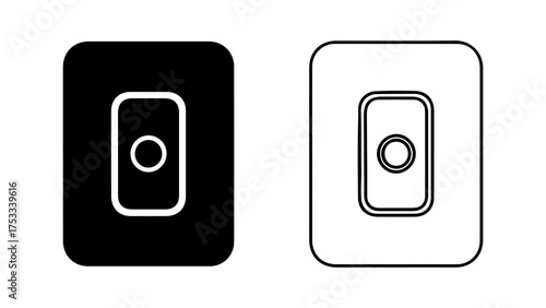 Doorbell button with transparent background