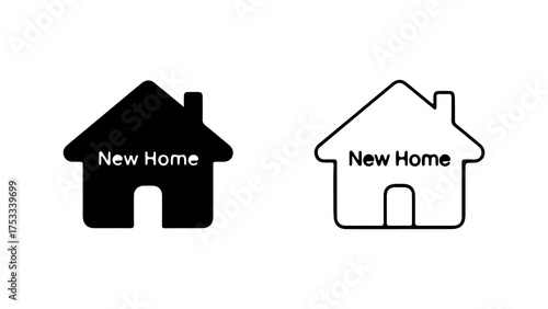 New home icons with transparent background