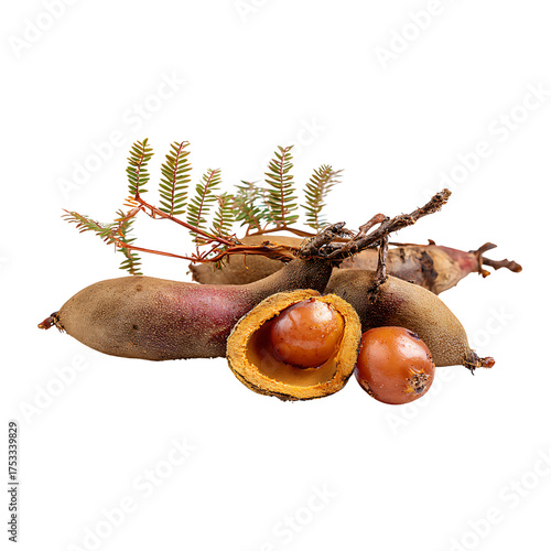 Exotic tamarind fruit, bursting with flavor, ready for culinary adventures or healthy eating, perfect for food blogs and recipe creation