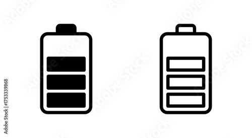 Battery icon symbol for apps and websites. battery Charging sign. battery charge level