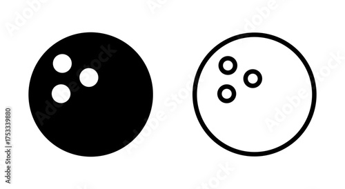 Bowling icon symbol for apps and websites. bowling ball and pin sign and symbol.
